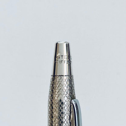 Tiffany & Co. Sterling Silver Cross-Hatch Ballpoint Pen — Japan Import