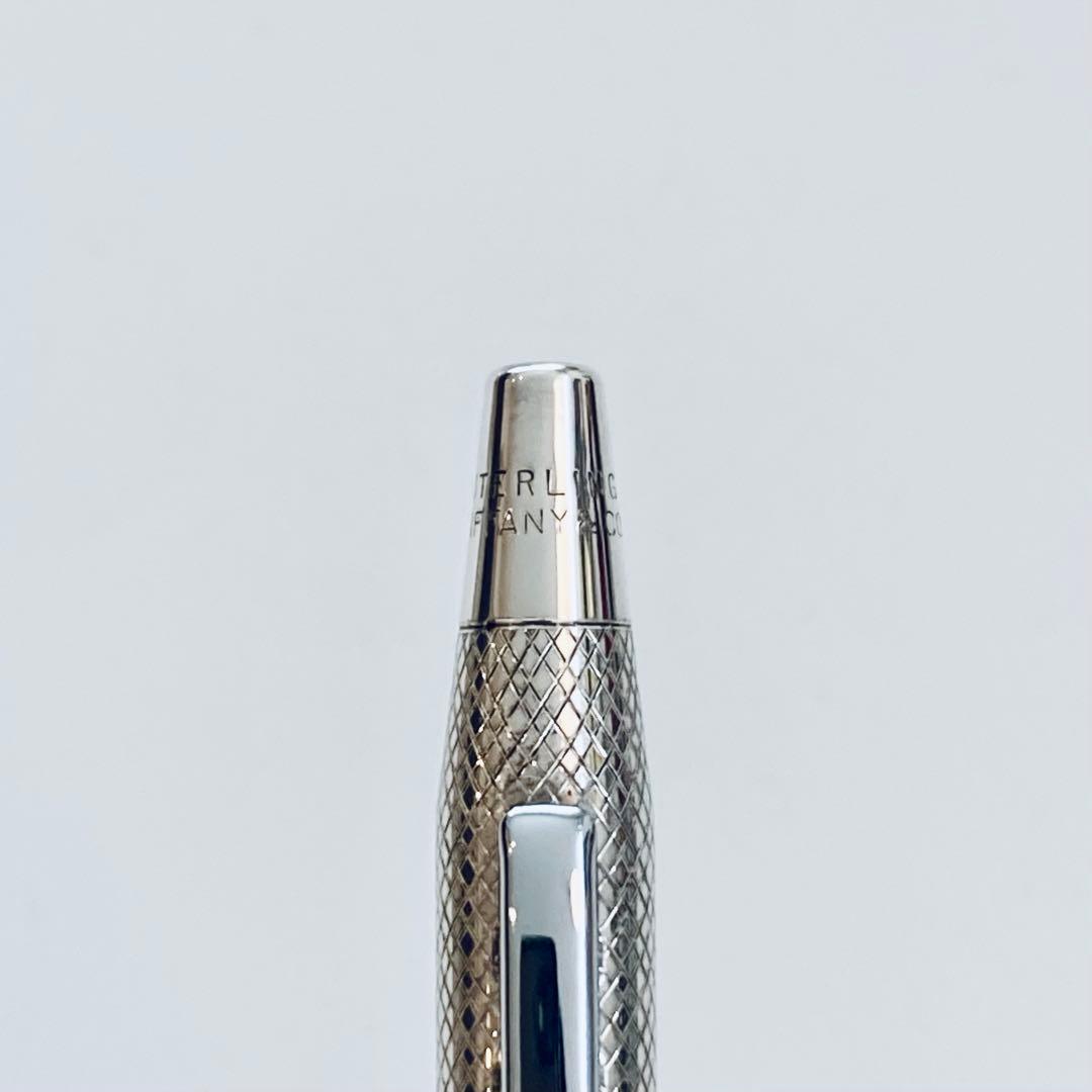 Tiffany & Co. Sterling Silver Cross-Hatch Ballpoint Pen — Japan Import