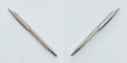 Tiffany & Co. Sterling Silver Cross-Hatch Ballpoint Pen — Japan Import