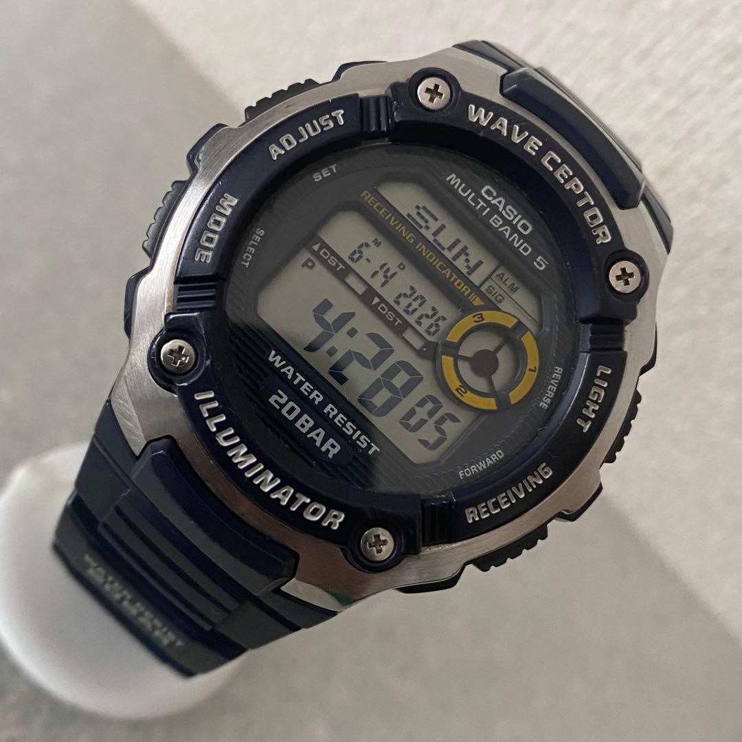 Casio Waveceptor WV-M200 and WV-58J Digital Watches Set Multi Band 5 20 Bar Japan Import