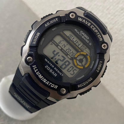 Casio Waveceptor WV-M200 and WV-58J Digital Watches Set Multi Band 5 20 Bar Japan Import