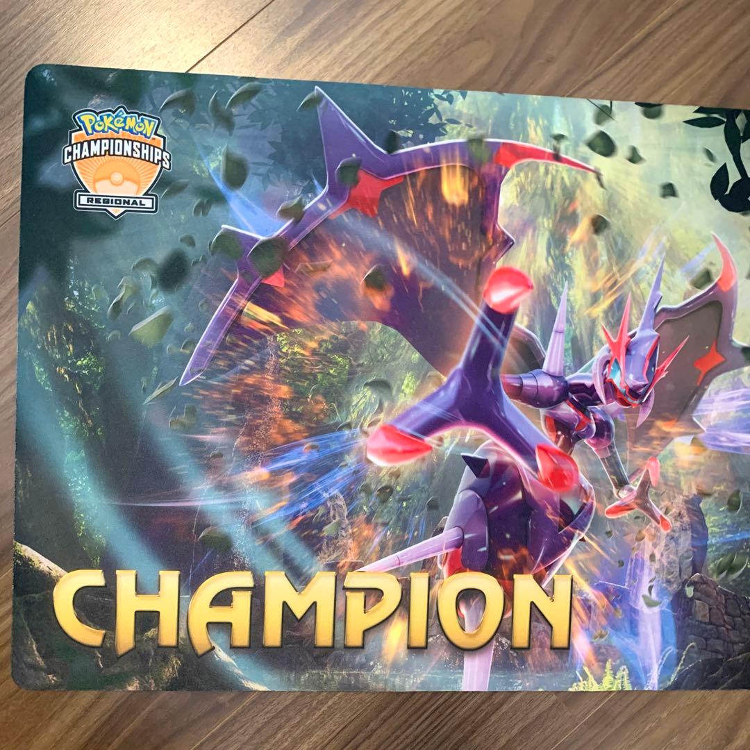 Official Champion Argoyen Japanese exclusive Pokemon Regional Championship playmat folded for shipping