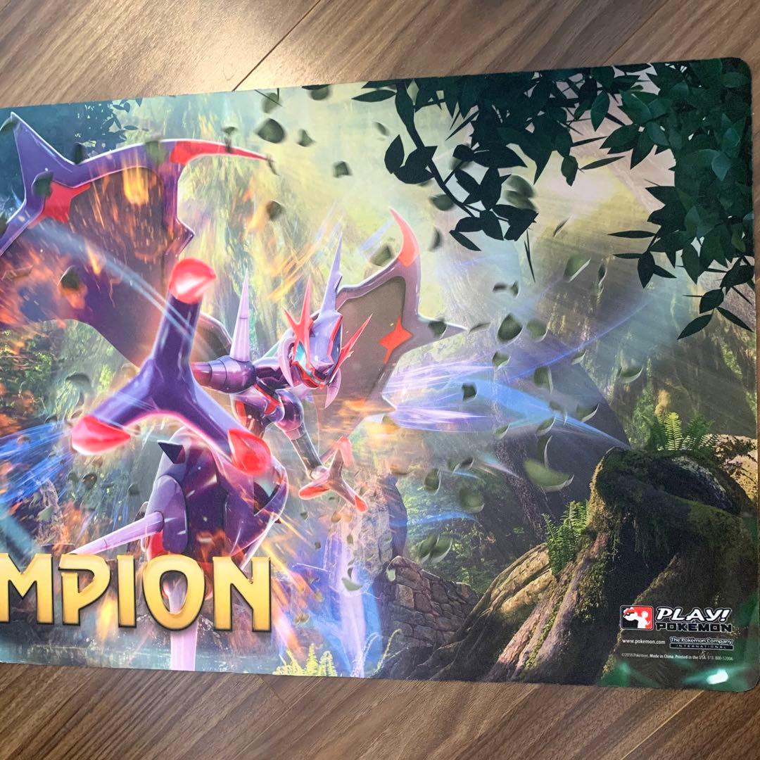 Official Champion Argoyen Japanese exclusive Pokemon Regional Championship playmat folded for shipping