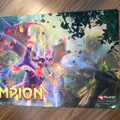 Official Champion Argoyen Japanese exclusive Pokemon Regional Championship playmat folded for shipping