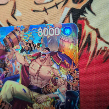 Edward Newgate Whitebeard Pirates card game ST15-002 with hologram and 8000 power