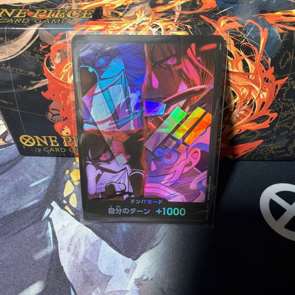 One Piece Rum azar Dawn Second Anniversary Four Emperors Don Card Japanese collectible in used condition