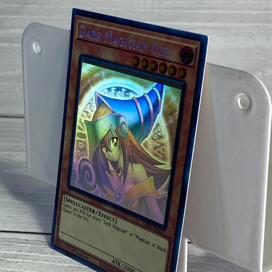 Bandai Yu-Gi-Oh GFP2-EN177 Black Magician Girl Ghost Card Japan import with sleeve and hard loader