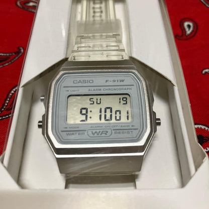 Casio F-91W Clear Color Digital Watch — Japan Import