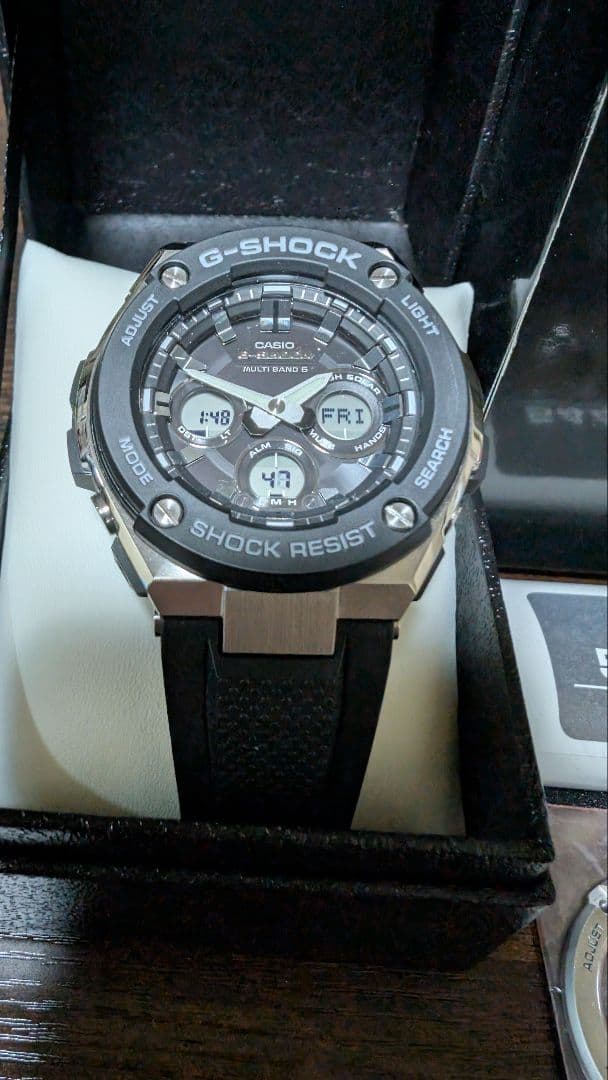 G-Shock Casio GST-W300-1AJF Faceplate Set with Two Silver Versions — Japan Import