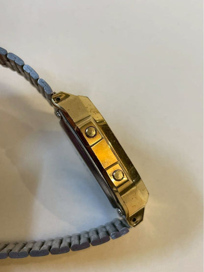 Casio A168 Gold Digital Watch with Alarm and Chronograph — Japan Import