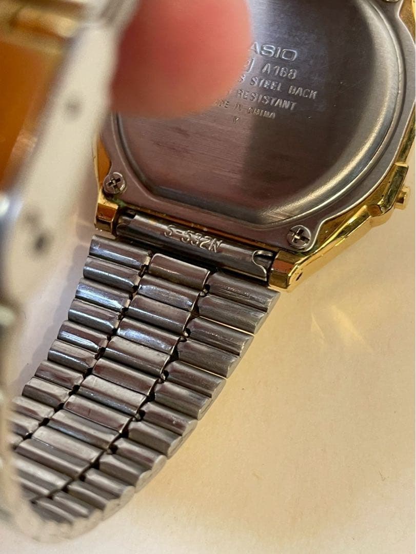 Casio A168 Gold Digital Watch with Alarm and Chronograph — Japan Import