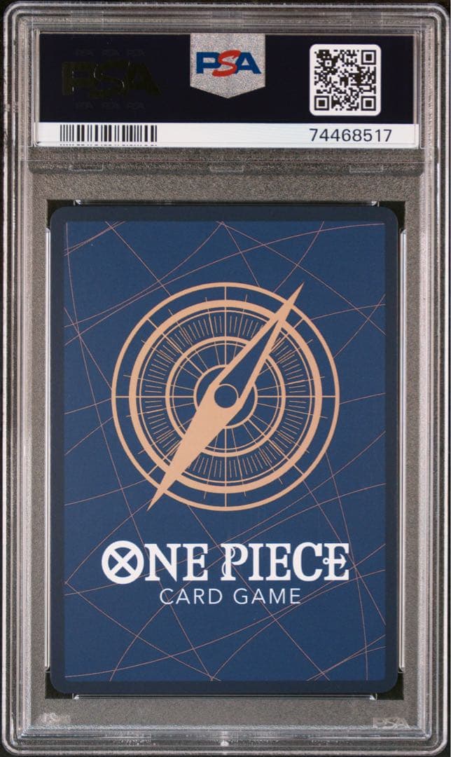 One Piece Uta Parallel PSA 10 graded card, Japanese import, displayed on a dark background