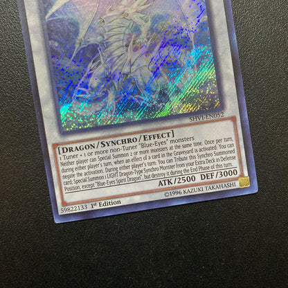 Yu-Gi-Oh! Blue-Eyes Spirit Dragon Secret Rare 20th Promo SHVI card Japanese edition English