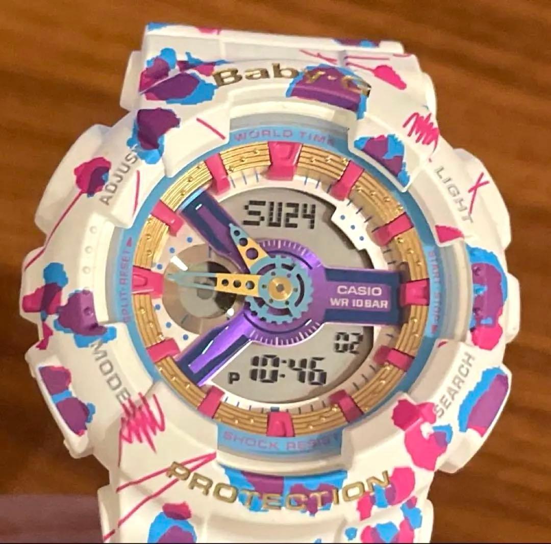 Casio Baby-G Flower Leopard Battery (New) — Japan Import