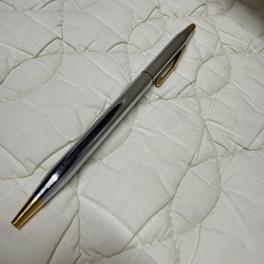Cross brand rotate ballpoint pen with silver and gold finish shown in main photo