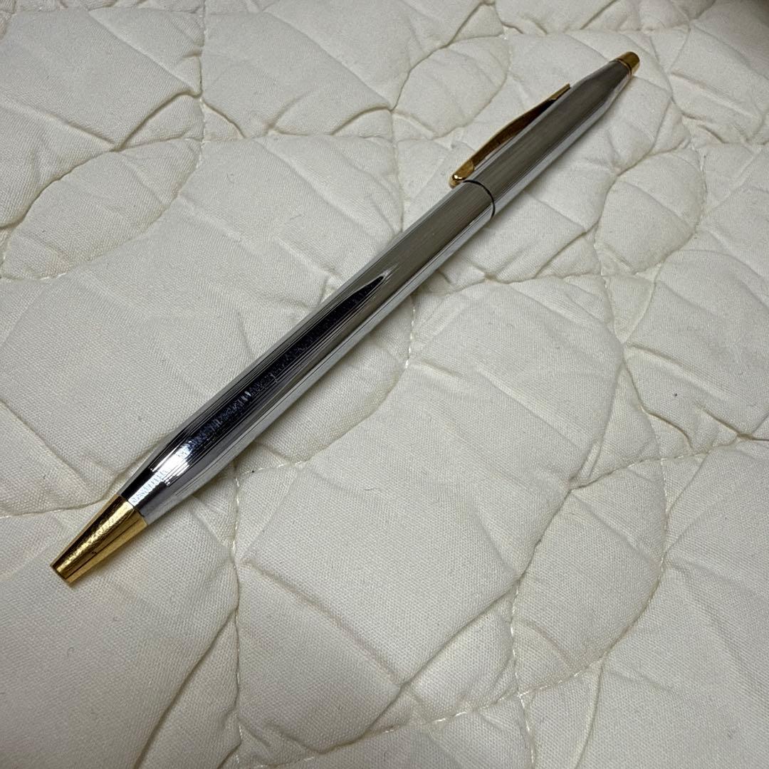 Cross brand rotate ballpoint pen with silver and gold finish shown in main photo