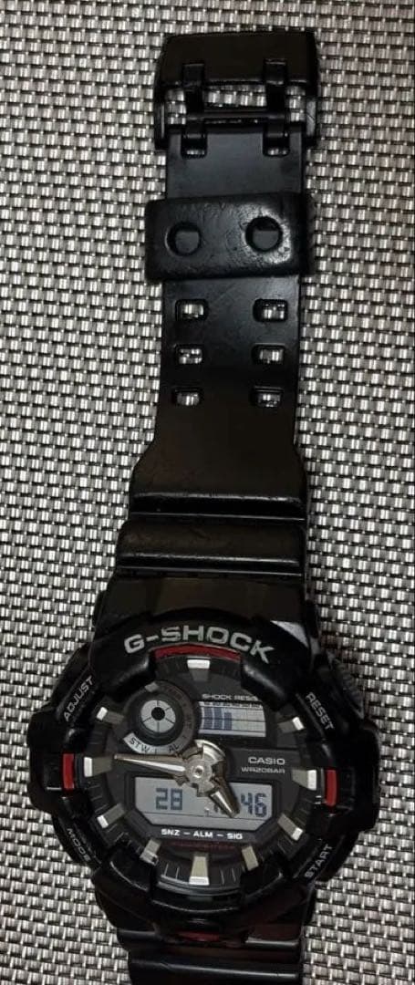 Casio G-Shock GA-700 Module 5522 Black Red Battery Replaced May 2026 — Japan Import
