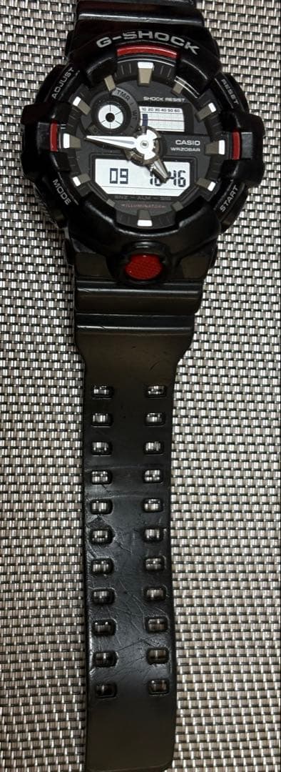 Casio G-Shock GA-700 Module 5522 Black Red Battery Replaced May 2026 — Japan Import