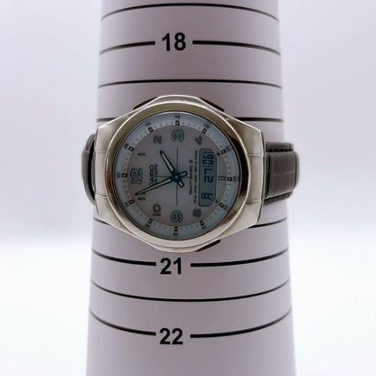 Casio Wave Ceptor WVA-M480 Radio Wave Solar Watch with Leather Band — Japan Import