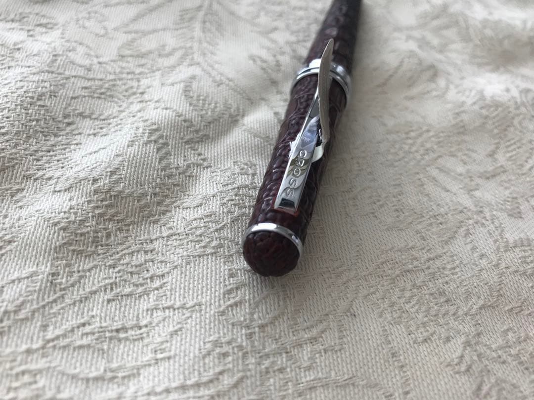 Cross Leather Ballpoint Pen with Metal Body and Leather Finish