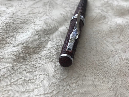Cross Leather Ballpoint Pen with Metal Body and Leather Finish
