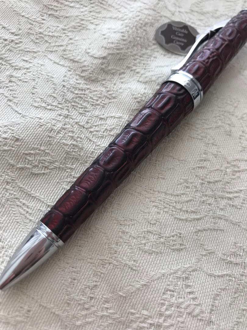 Cross Leather Ballpoint Pen with Metal Body and Leather Finish