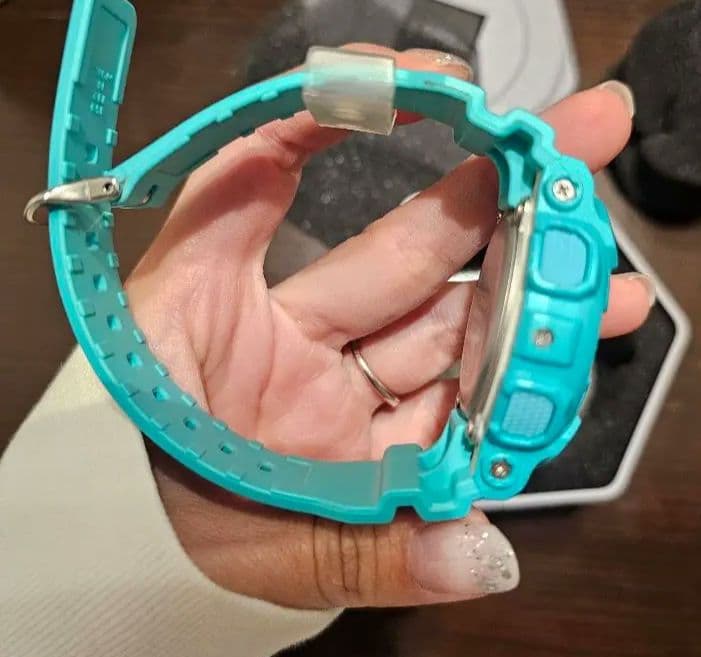 Casio Digital Watch with Turquoise Color and Silicone Band — Japan Import