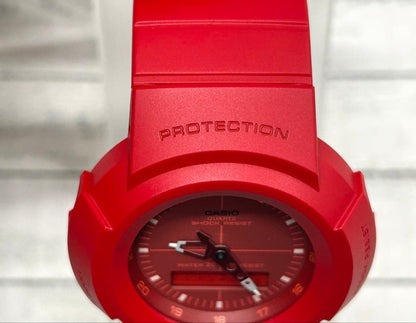 Casio G-Shock Analog-Digital AW-500BB Model Watch, Red and Silver Color — Japan Import