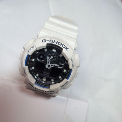 Casio G-Shock GA-100B 5081*JA White Digital and Analog Wristwatch — Japan Import