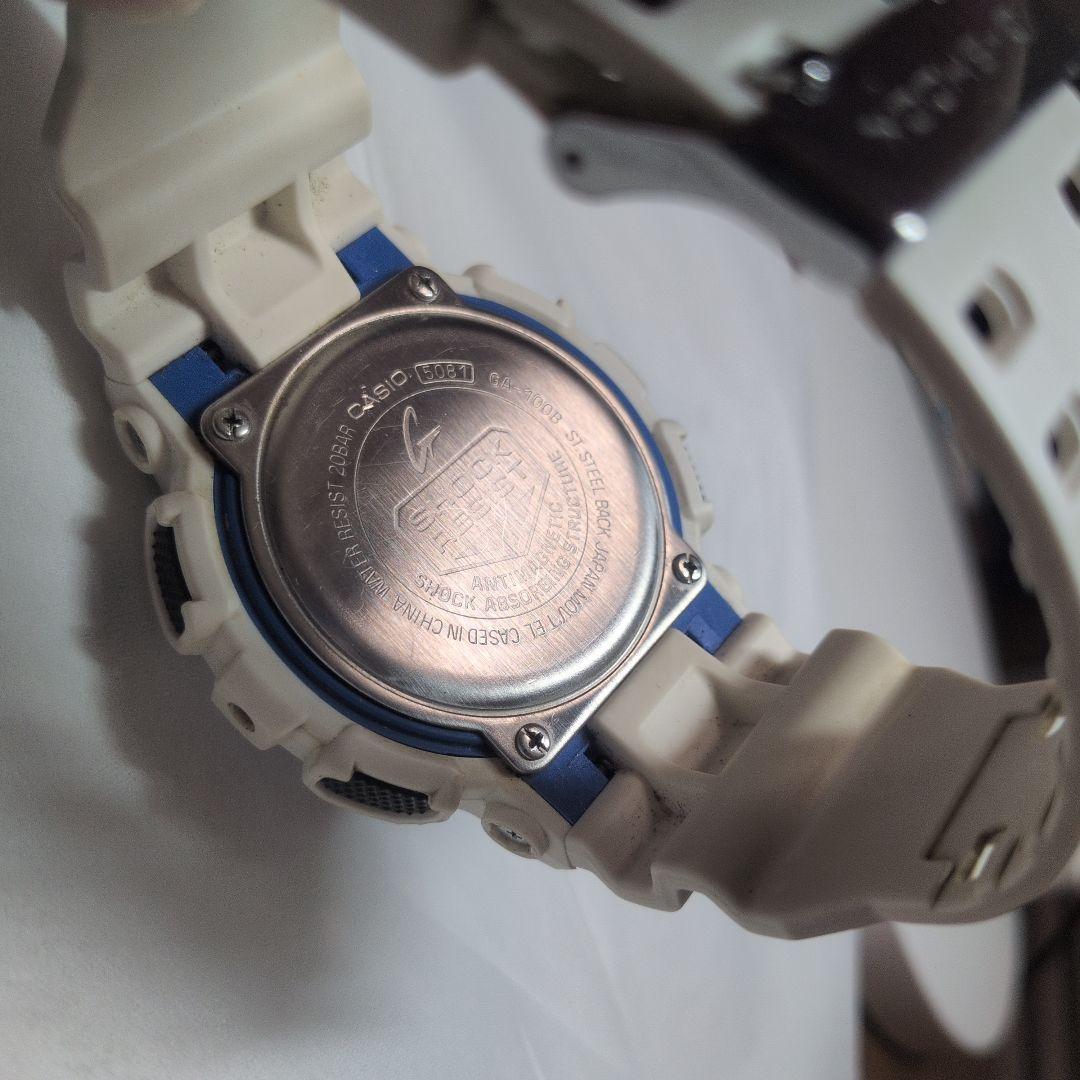 Casio G-Shock GA-100B 5081*JA White Digital and Analog Wristwatch — Japan Import