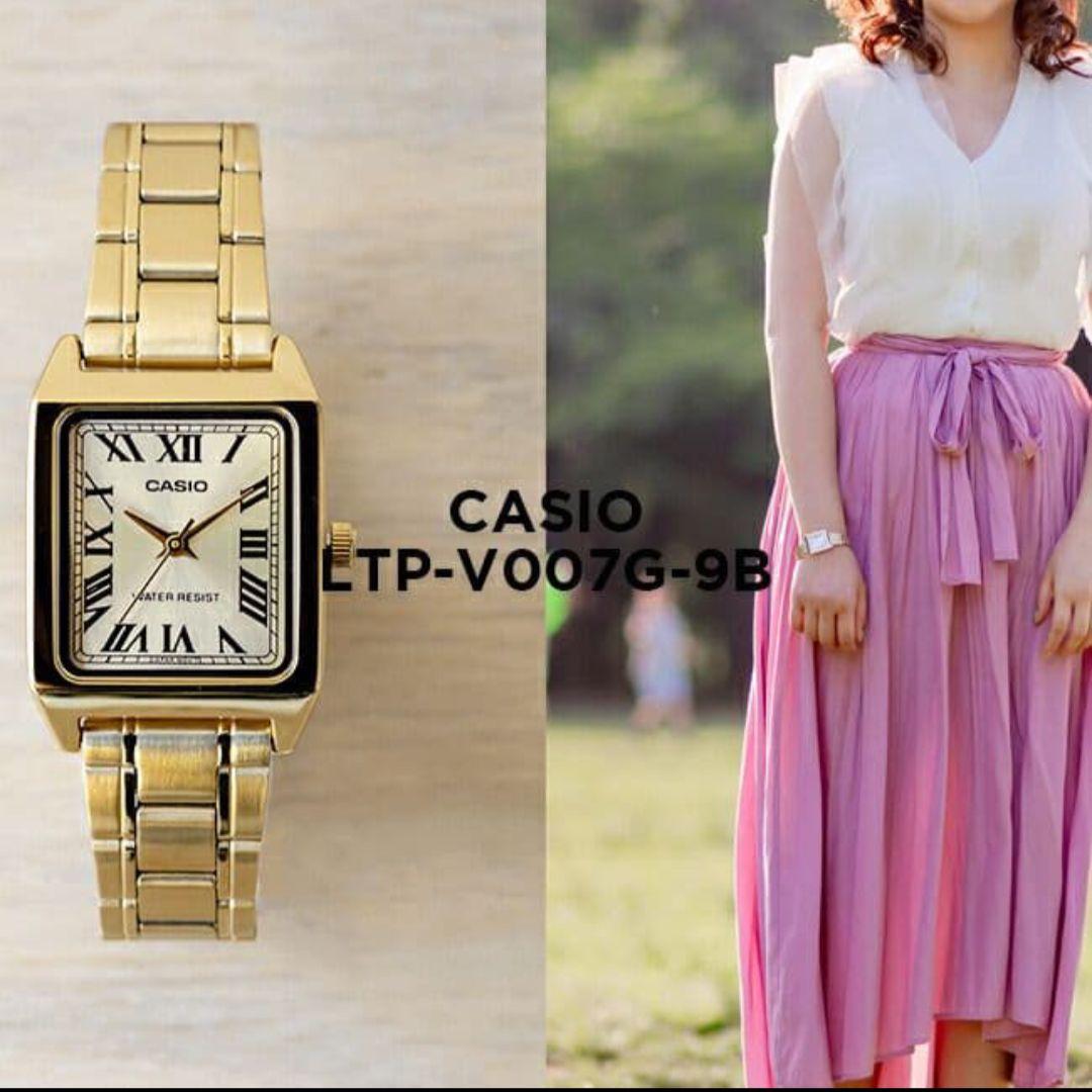 Casio LTP-V007G-9 Watch with Gold Stainless Steel Case and Bracelet Japan Import