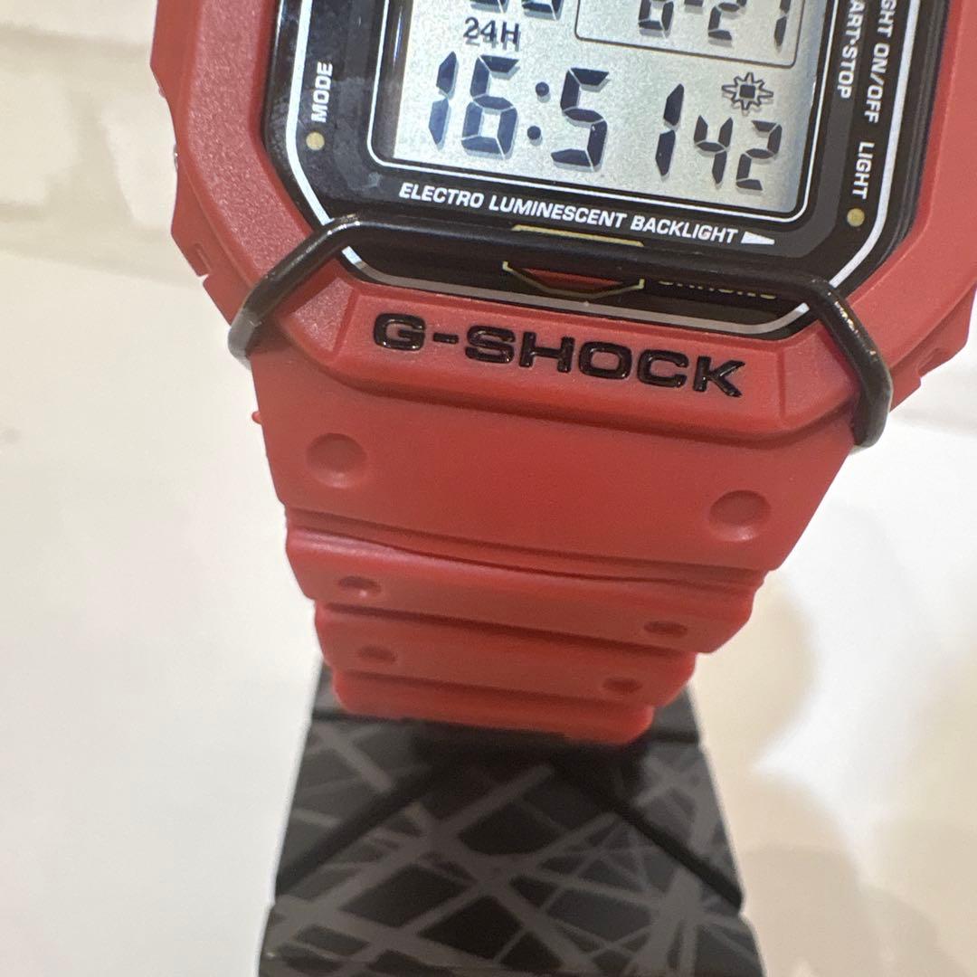 Casio G-Shock DW-5600P Digital Watch with Red Color and Electro Luminescent Backlight — Japan Import