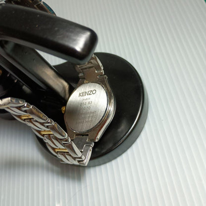 Kenzo Silver and Gold Analogue Watch with Metal Band — Japan Import