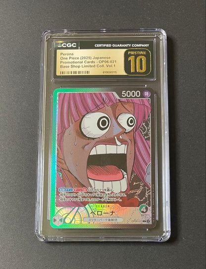 ONE PIECE Perona OP06-02 promotional card PSA 10 Pristine grade from 2023 Japanese Base Shop Limited edition