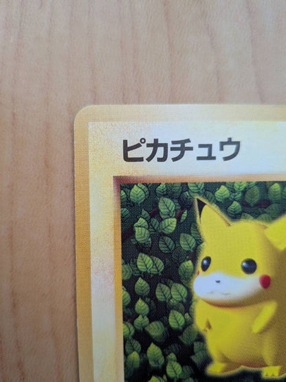 Used Pikachu Pokemon trading card level 16 with 60 HP and Electric Shock attack from Pocket Monster series