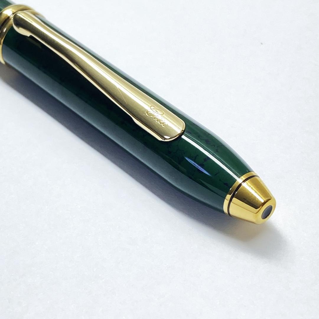 Cross Townsend Green Marble Ballpoint Pen Twist Style Black Ink Genuine Japanese Pen