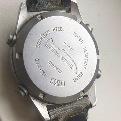 Casio Digital Watch with Nylon Strap Waterproof Steel Case