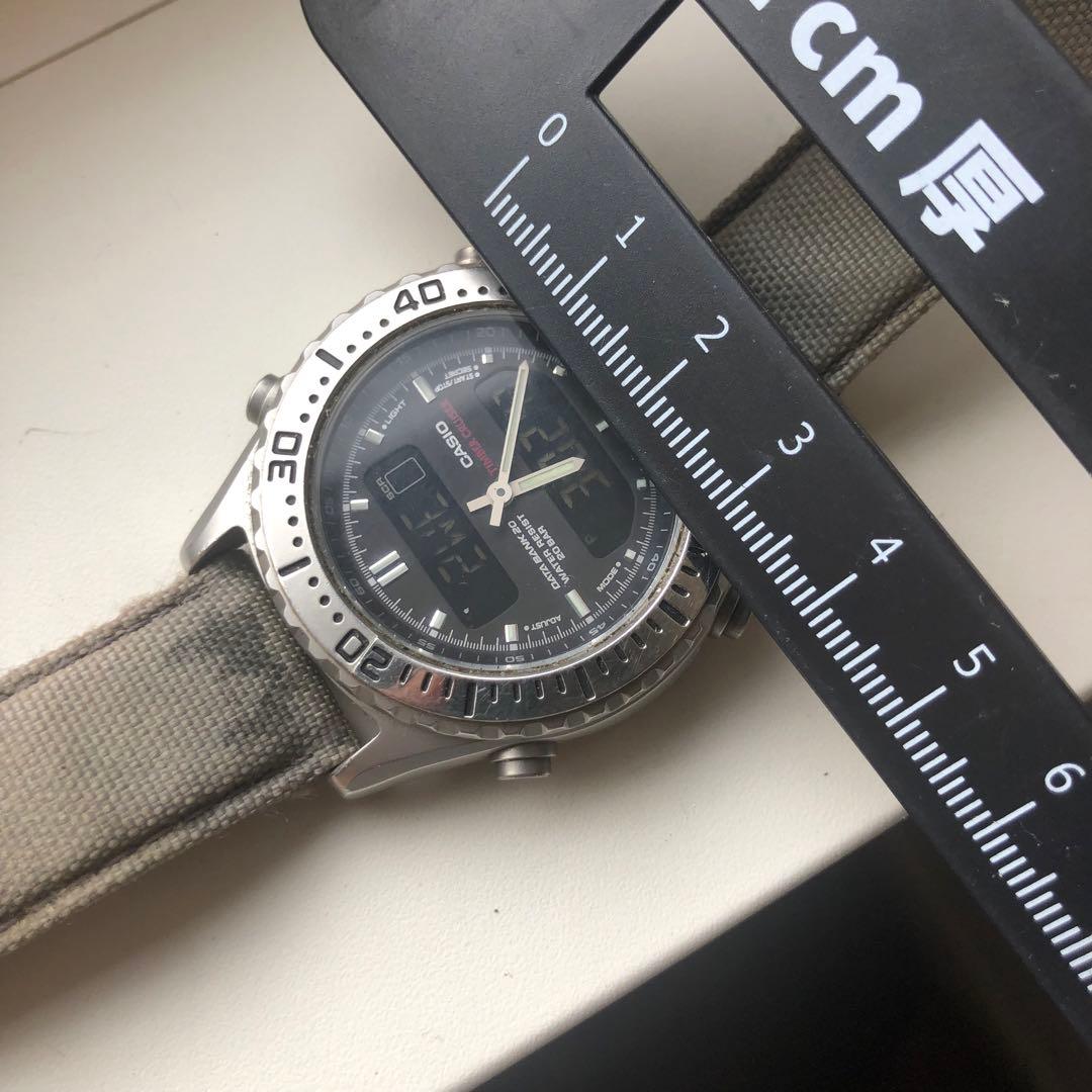 Casio Digital Watch with Nylon Strap Waterproof Steel Case