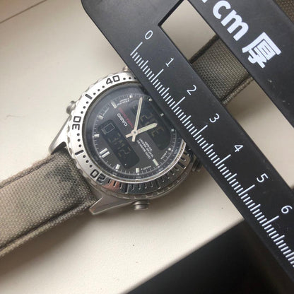 Casio Digital Watch with Nylon Strap Waterproof Steel Case