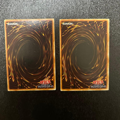 Yugioh Initial Thunderbolt and Black Hole super rare spell cards from Japan import shown front side