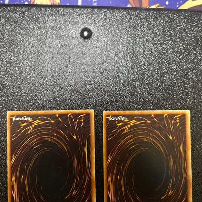 Yugioh Initial Thunderbolt and Black Hole super rare spell cards from Japan import shown front side