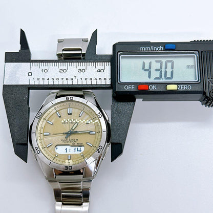 Casio Wave Ceptor WVA-M640 Gold and Silver Radio-Controlled Solar Watch — Japan Import