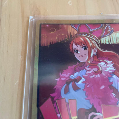 One Piece Heroines Edition Nami single card with gold frame from Japanese import