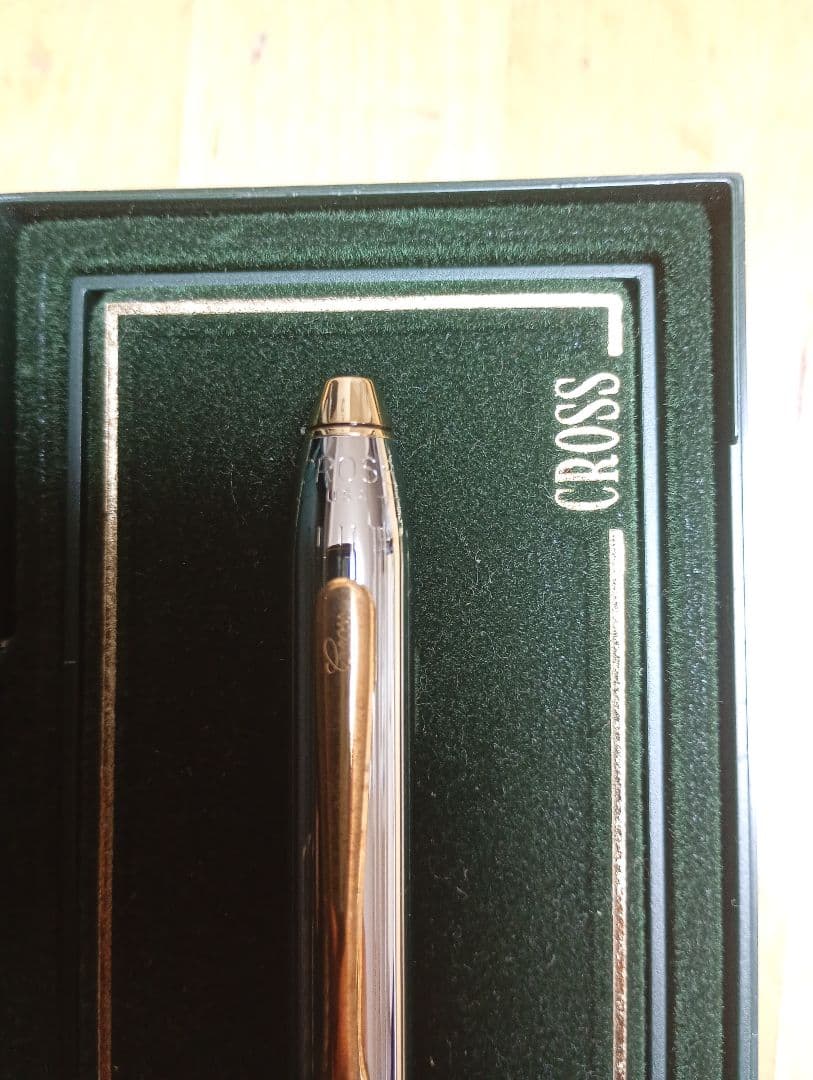 Cross Metal Body Ballpoint Pen with Blue Ink and Case