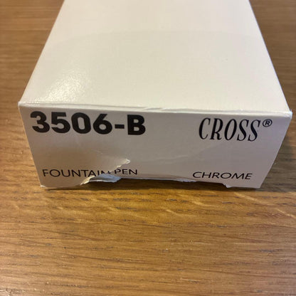 Cross Pen Chrome 3506 Fountain Pen with Cartridge - Japan Import