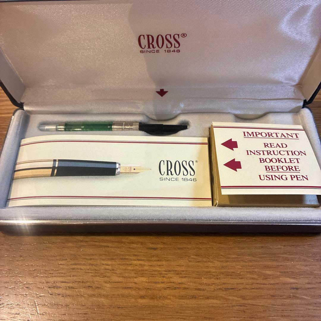 Cross Pen Chrome 3506 Fountain Pen with Cartridge - Japan Import