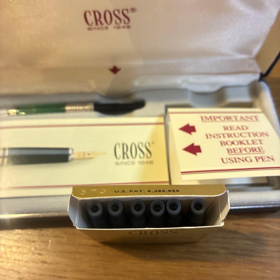 Cross Pen Chrome 3506 Fountain Pen with Cartridge - Japan Import