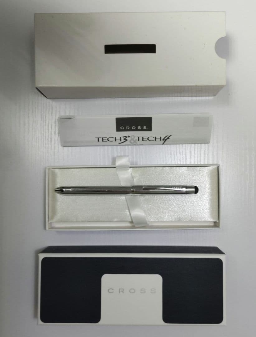 Cross Tech3+ Silver Metal Ballpoint Pen with Case