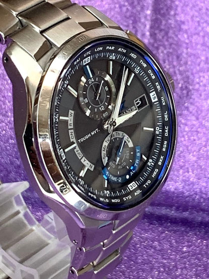 Casio Oceanus OCW-T1000 Titanium Radio Solar Watch Chronograph Black Dial — Japan Import