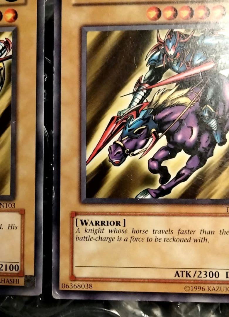 Yu-Gi-Oh Dark Neo Gaia the Fierce Knight last turn error card and normal card set from Japan